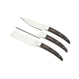 Caseus 3-Piece Cheese Knife Set with Dark Wood Handle CK-40A