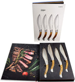 Angus Stainless Steel Steak 4-Piece Knife Set with Stamina Wood Handle SK-20